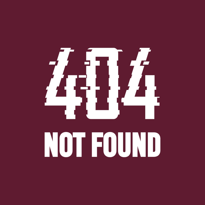 Vinyl Wall Art Decal - 404 Not Found - 17" x 18" - Trendy Funny Sarcastic Quote Sticker For Home Office Living Room Gamer Teen Bedroom Kids Room Mirror Decor 1