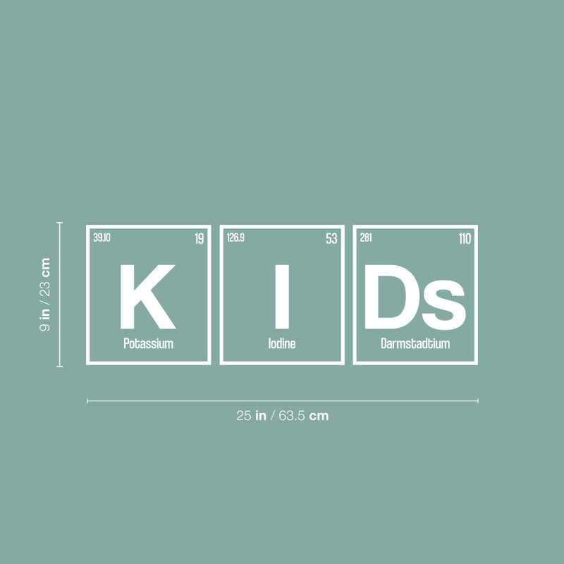 Vinyl Wall Art Decal - Kids Formula - 9" x 25" - Trendy Cool Chemistry Element Design Sticker For Home Kids Room Nursery Living Room Playroom Kindergarten Daycare Decor 4