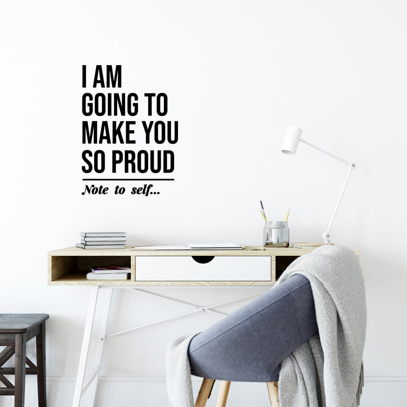 Vinyl Wall Art Decal - Note To Self Relax - 9" x 25" - Modern Inspirational Self Esteem Meditate Quote Sticker For Home Bedroom Work Office Living Room Decor 2