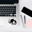 Vinyl Wall Art Decal - Love Elephant- Cute Animal Design Quote Bumper Sticker For Car Window Thermos Coffee Mug Luggage Office Notebook Laptop Decor 2