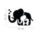Vinyl Wall Art Decal - Love Elephant- Cute Animal Design Quote Bumper Sticker For Car Window Thermos Coffee Mug Luggage Office Notebook Laptop Decor 4