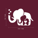 Vinyl Wall Art Decal - Love Elephant- 4" x 6" - Cute Animal Design Quote Bumper Sticker For Car Window Thermos Coffee Mug Luggage Office Notebook Laptop Decor 4