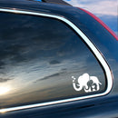 Vinyl Wall Art Decal - Love Elephant- 4" x 6" - Cute Animal Design Quote Bumper Sticker For Car Window Thermos Coffee Mug Luggage Office Notebook Laptop Decor 2