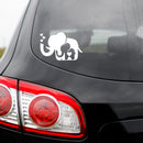 Vinyl Wall Art Decal - Love Elephant- 4" x 6" - Cute Animal Design Quote Bumper Sticker For Car Window Thermos Coffee Mug Luggage Office Notebook Laptop Decor 3