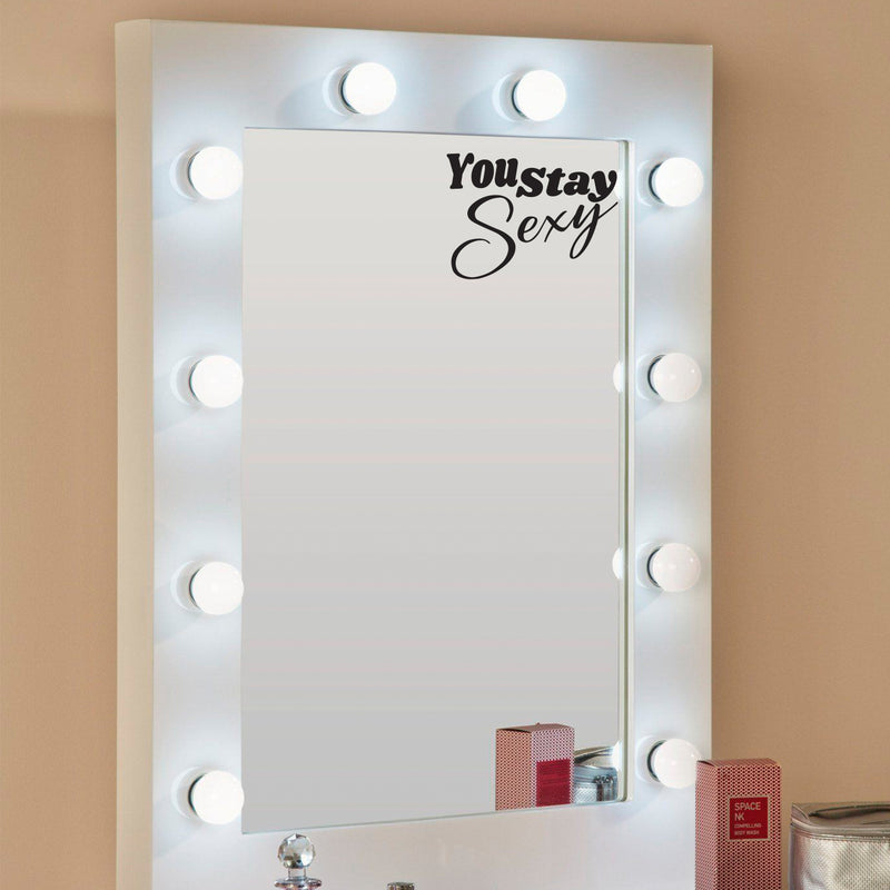 Vinyl Wall Art Decal - You Stay Sexy - Trendy Motivational Chic Girly Quote Sticker For Home Gym Bedroom Closet Boutique Beauty Saloon Decor 3