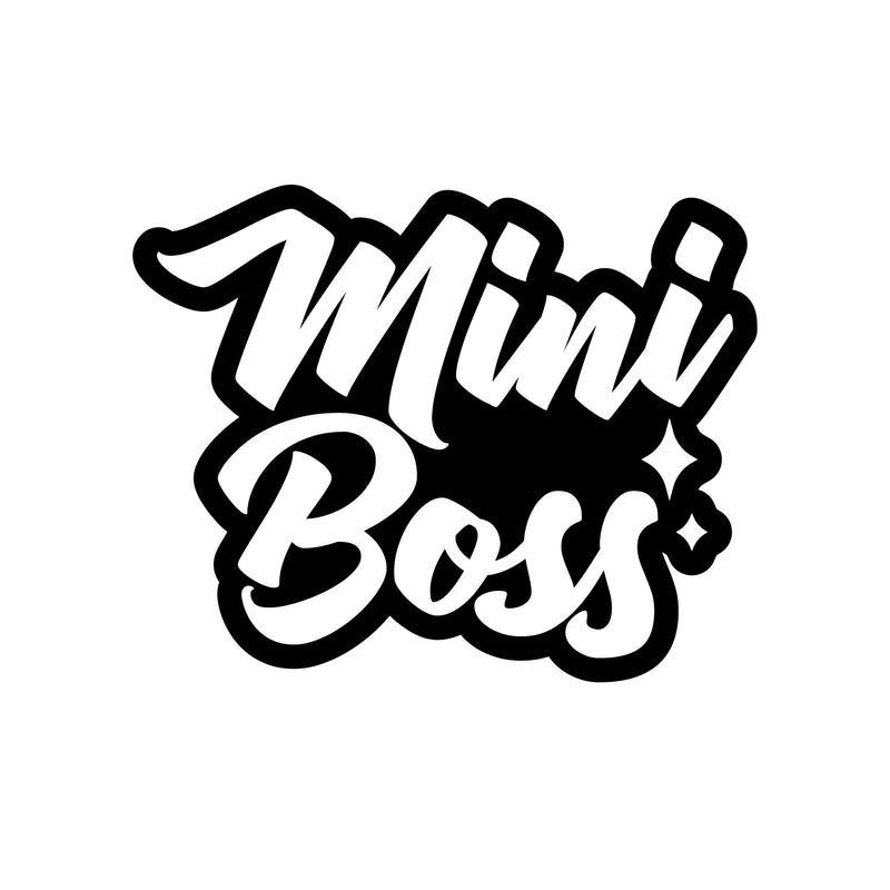 Vinyl Wall Art Decal - Mini Boss - 9.5" x 12"- Trendy Lovely Inspirational Fun Quote Sticker For Home Family Room Kids Room Toddlers Playroom Baby Nursery Daycare Kindergarten Decor 1