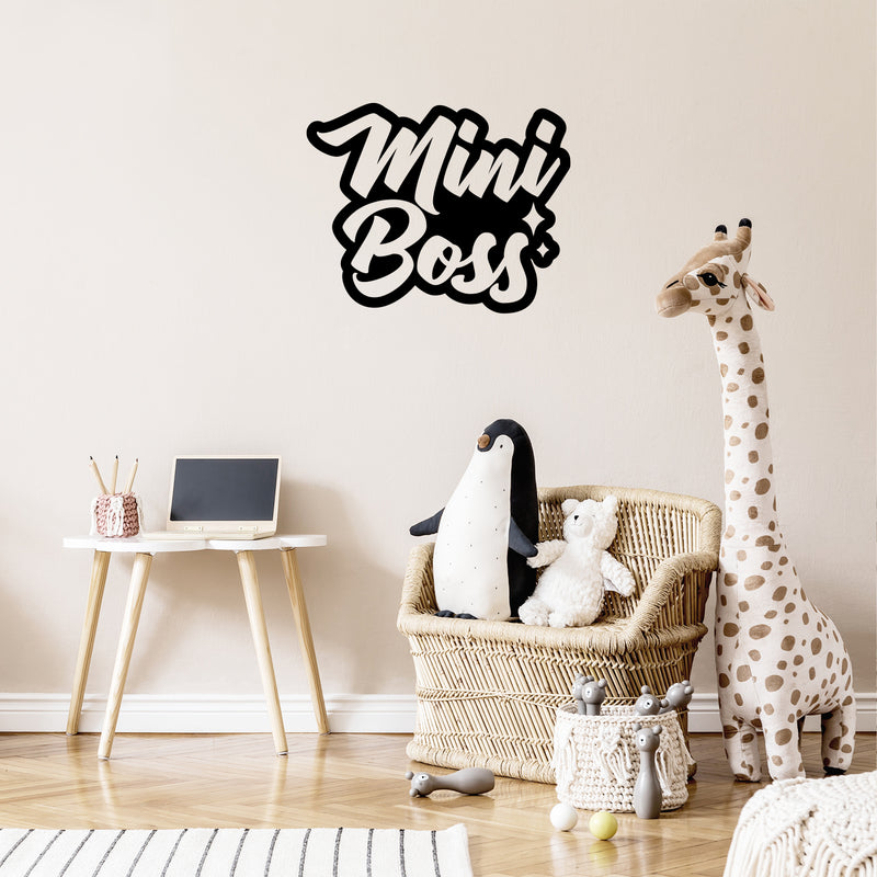 Vinyl Wall Art Decal - Mini Boss - 9.5" x 12"- Trendy Lovely Inspirational Fun Quote Sticker For Home Family Room Kids Room Toddlers Playroom Baby Nursery Daycare Kindergarten Decor 2