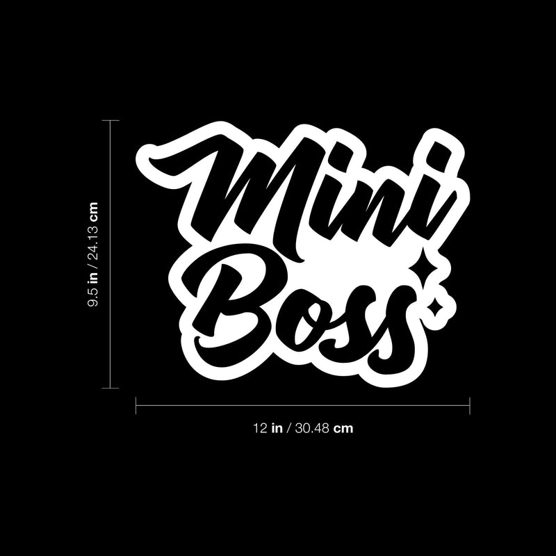 Vinyl Wall Art Decal - Mini Boss - 9.Trendy Lovely Inspirational Fun Quote Sticker For Home Family Room Kids Room Toddlers Playroom Baby Nursery Daycare Kindergarten Decor 5