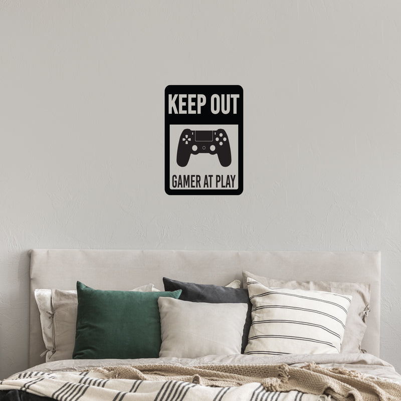 Vinyl Wall Art Decal - Keep Out Gamer At Play - Trendy Lovely Funny Positive Quote Sticker For Home Bedroom Kids Room Playroom Gaming Room Daycare School Office Decor 3