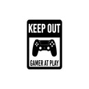 Vinyl Wall Art Decal - Keep Out Gamer At Play - Trendy Lovely Funny Positive Quote Sticker For Home Bedroom Kids Room Playroom Gaming Room Daycare School Office Decor 1
