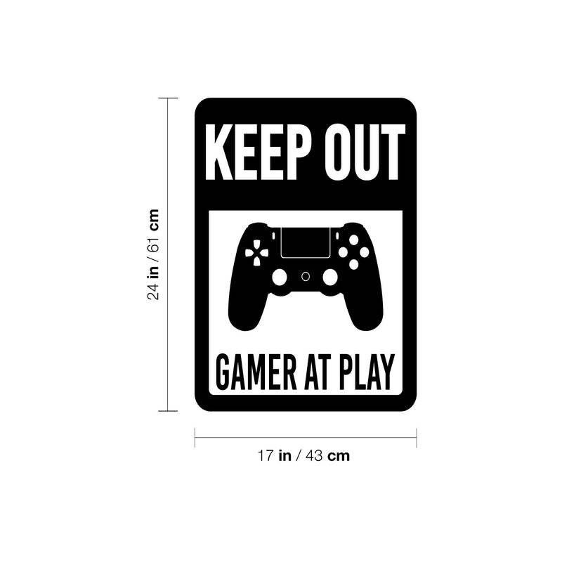 Vinyl Wall Art Decal - Keep Out Gamer At Play - Trendy Lovely Funny Positive Quote Sticker For Home Bedroom Kids Room Playroom Gaming Room Daycare School Office Decor 4