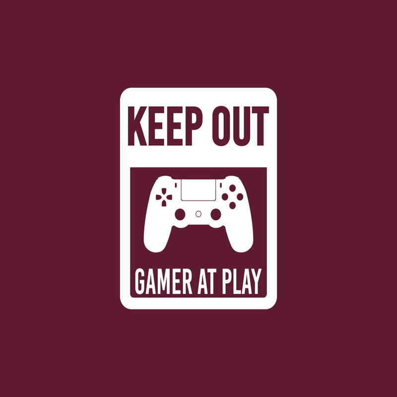 Vinyl Wall Art Decal - Keep Out Gamer At Play - 24" x 17" - Trendy Funny Motivational Positive Control Console Design Sticker For Home Kids Room Door Playroom  Classroom Office Decor 1