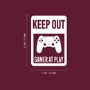 Vinyl Wall Art Decal - Keep Out Gamer At Play - 24" x 17" - Trendy Funny Motivational Positive Control Console Design Sticker For Home Kids Room Door Playroom  Classroom Office Decor 4