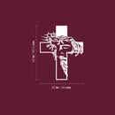 Vinyl Wall Art Decal - Jesus Cross - 20" x 25" - Trendy Inspirational Spiritual Religious Sticker For Home Office Church Living Room Bedroom Decor 3