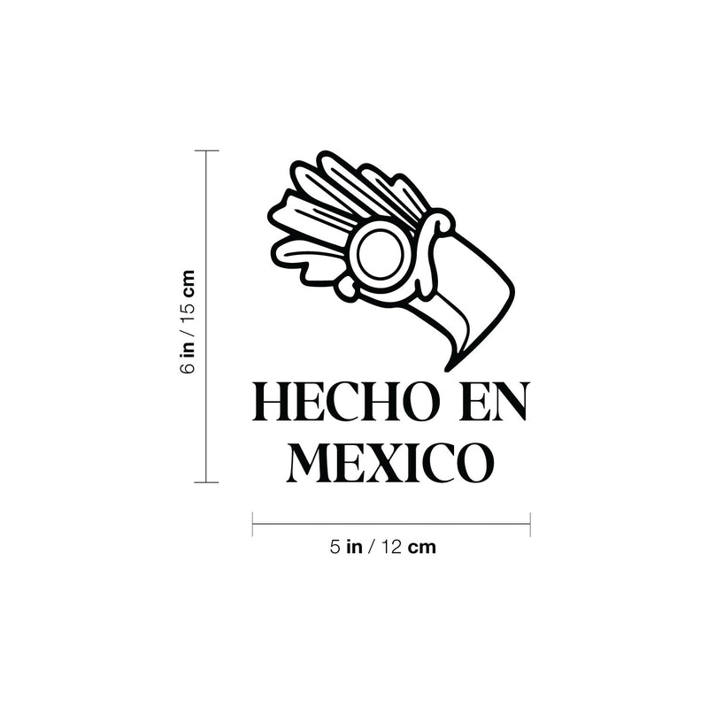 Vinyl Wall Art Decal - Hecho En México - 6" x 5" - Trendy Inspiring Positive Cool Design Quote Sticker For Office Notebooks Laptops Mugs Thermos Cars Bumpers Windows Decor 4