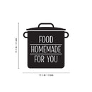 Vinyl Wall Art Decal - Food Homemade For You - 16.5" x 16.5" - Modern Inspirational Funny Quote Sticker For Home Kitchen Restaurant Store Dining Room Decor 4