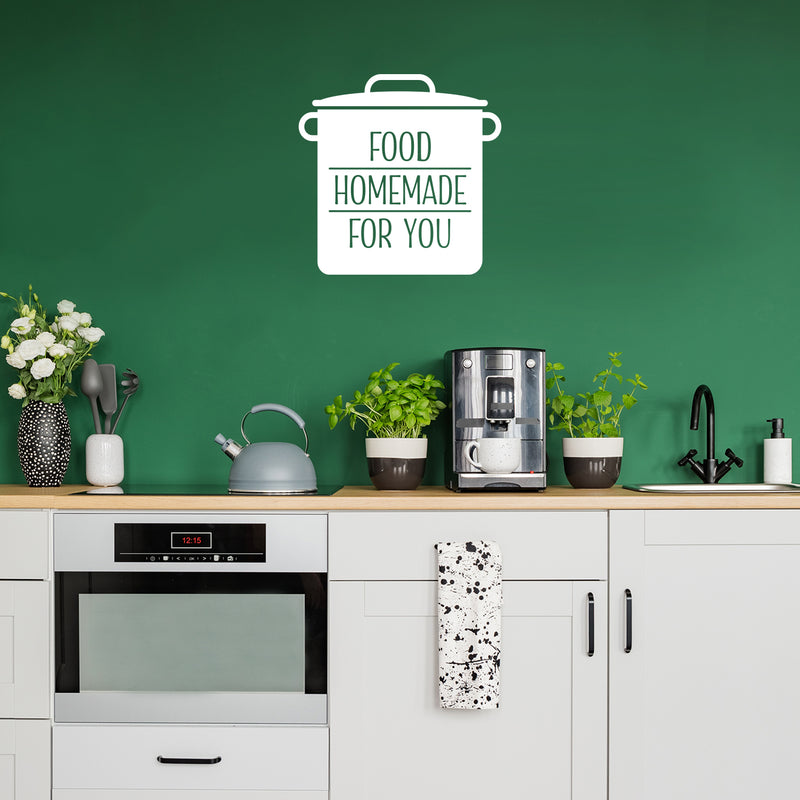 Vinyl Wall Art Decal - Food Homemade For You - 16.5" x 16.5" - Modern Inspirational Funny Quote Sticker For Home Kitchen Restaurant Store Dining Room Decor 2