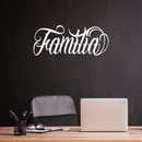 Vinyl Wall Art Decal - Familia - 35" x 14" - Modern Inspirational Word Quote Sticker For Latin Family Home Office Couple Bedroom Living Room Entryway Decor 2