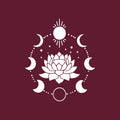 Vinyl Wall Art Decal - Lotus Flower - 17" x 20" - Modern Sticker Trendy Figures Minimalist Flower Design For Home Bedroom Living Room Work Office Store Fine Decor 1
