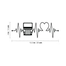 Vinyl Wall Art Decal - Heart Beat Car - 10.5" x 4" - Modern Motivational Quote For Bedroom Mirror Notebooks Laptops Mugs Thermos Cars Window Bumper Sticker Windows Decor 4