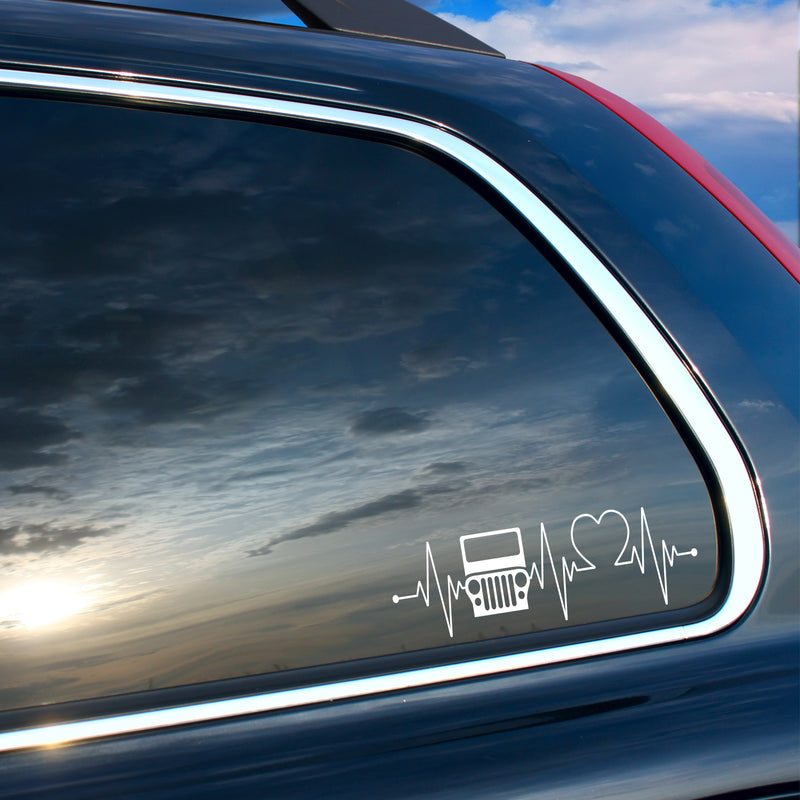 Vinyl Wall Art Decal - Heart Beat Car - 10.5" x 4" - Modern Motivational Quote For Bedroom Mirror Notebooks Laptops Mugs Thermos Cars Window Bumper Sticker Windows Decor 2