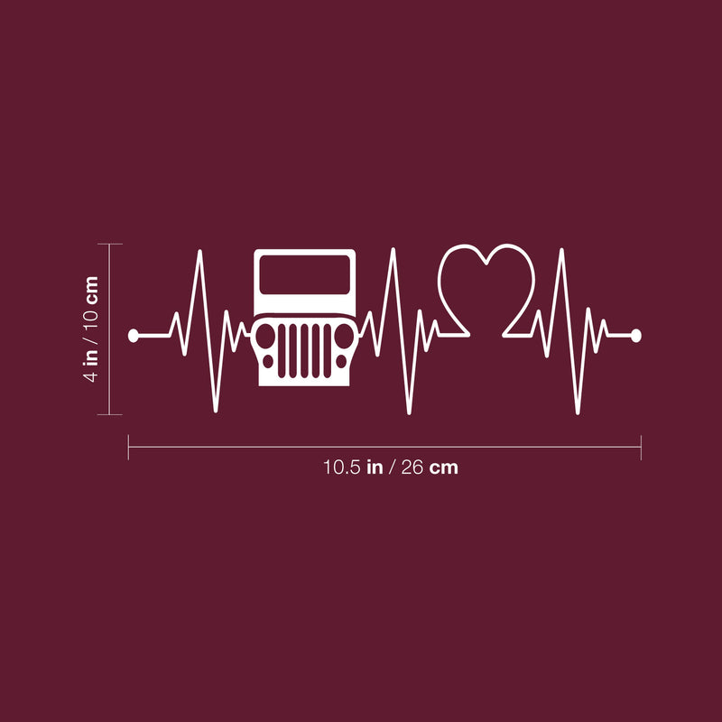 Vinyl Wall Art Decal - Heart Beat Car - 10.5" x 4" - Modern Motivational Quote For Bedroom Mirror Notebooks Laptops Mugs Thermos Cars Window Bumper Sticker Windows Decor 4