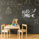Vinyl Wall Art Decal - Hello Pre-k - 9" x 15" - Trendy Inspiring Lovely Kids Quote Sticker For Home Study Room Toddlers Bedroom Nursery Playroom Kindergarten Kinder Daycare Classroom Decor 3