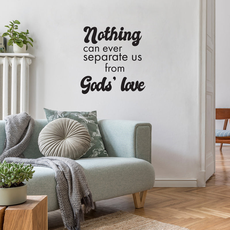 Vinyl Wall Art Decal - Nothing Can Never Separate Us From God's Love - Spiritual Lovely Inspiring Quote Sticker For Home Bedroom Living Room Religious Center Decor 2