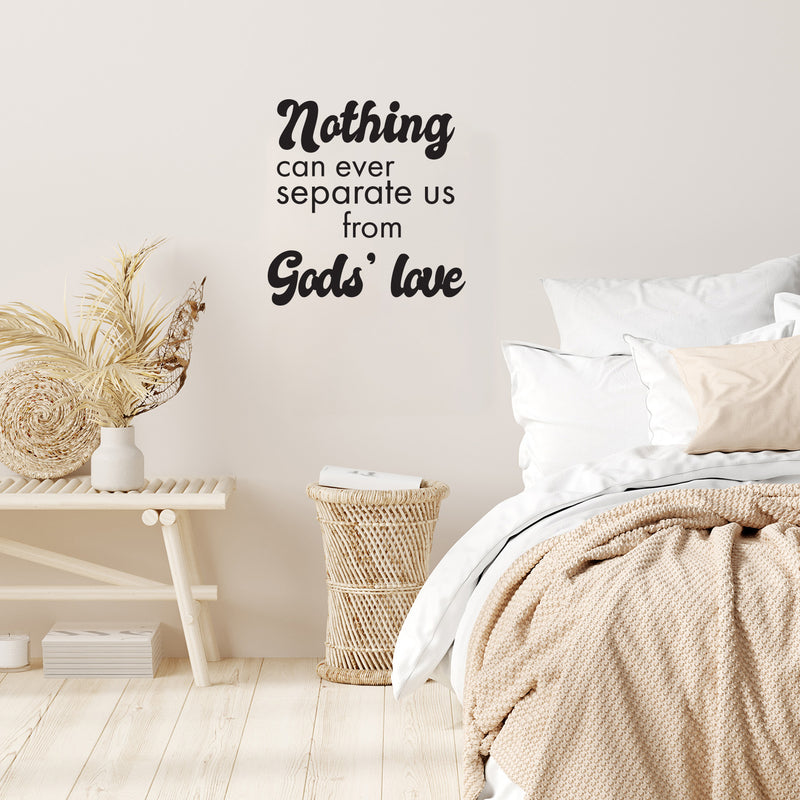 Vinyl Wall Art Decal - Nothing Can Never Separate Us From God's Love - Spiritual Lovely Inspiring Quote Sticker For Home Bedroom Living Room Religious Center Decor 3