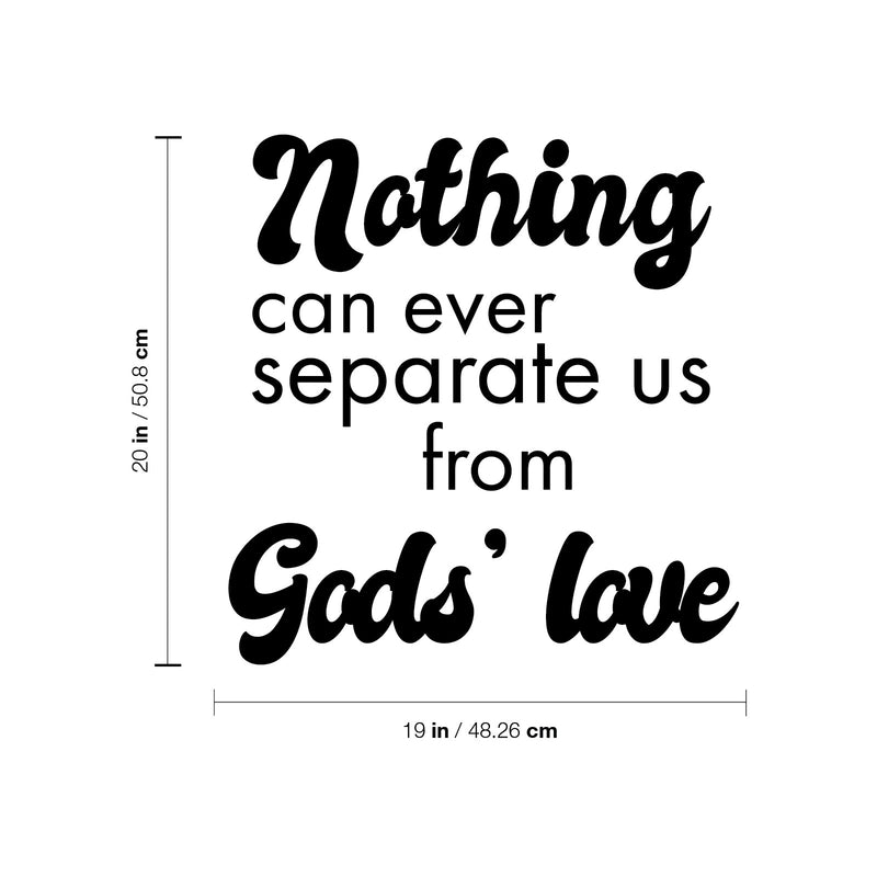 Vinyl Wall Art Decal - Nothing Can Never Separate Us From God's Love - Spiritual Lovely Inspiring Quote Sticker For Home Bedroom Living Room Religious Center Decor 4