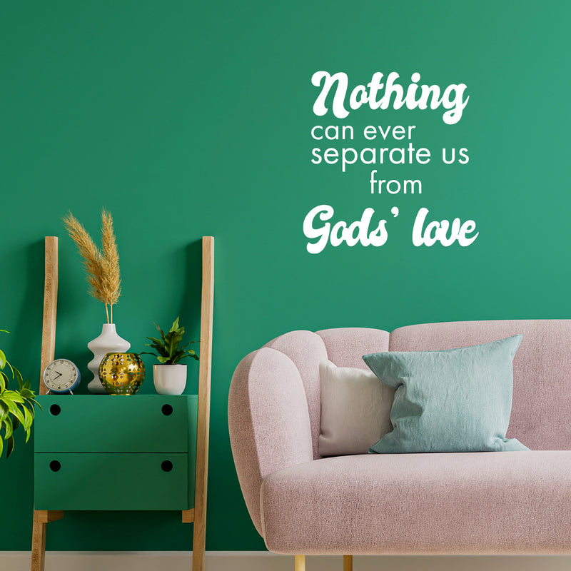 Vinyl Wall Art Decal - Nothing Can Never Separate Us From God's Love - 20" x 19" - Spiritual Lovely Inspiring Quote Sticker For Home Bedroom Living Room Religious Center Decor 2