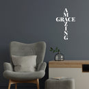 Vinyl Wall Art Decal - Amazing Grace - 15" x 9" - Modern Motivational Self Esteem Quote Sticker For Home Office Bedroom Living Room Window Coffee Shop Decor 2