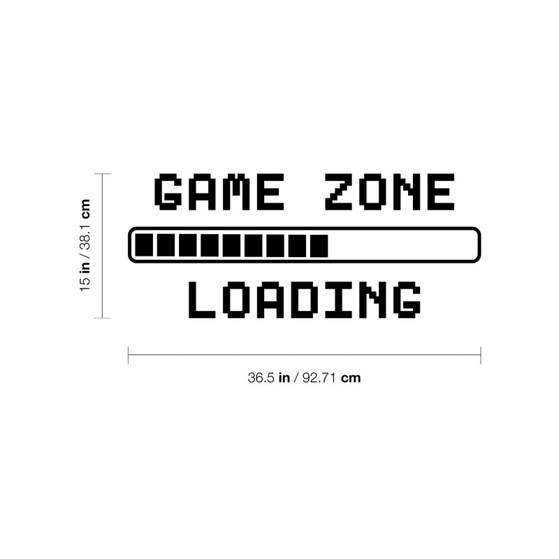 Vinyl Wall Art Decal - Game Zone Loading Gamer - 15" x 36.5" - Trendy Positive Cool Design Quote Sticker For Home Kids Room Playroom Gaming Room Daycare Kinder Toys Storefront Decor 4