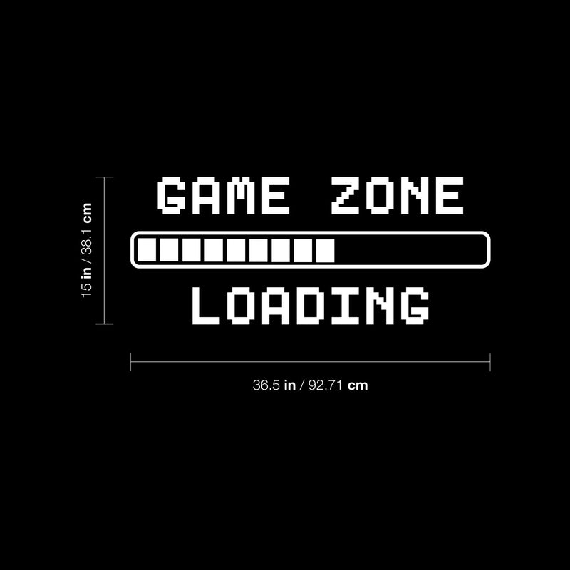Vinyl Wall Art Decal - Game Zone Loading Gamer - 15" x 36.5" - Trendy Positive Cool Design Quote Sticker For Home Kids Room Playroom Gaming Room Daycare Kinder Toys Storefront Decor 4