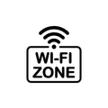 Vinyl Wall Art Decal - Wi-Fi Zone - 10. Modern Trendy Cool Design Sing Quote Sticker For Home Windows Doors Playroom Gaming Room Office Coffee Shop Storefront Decor 1