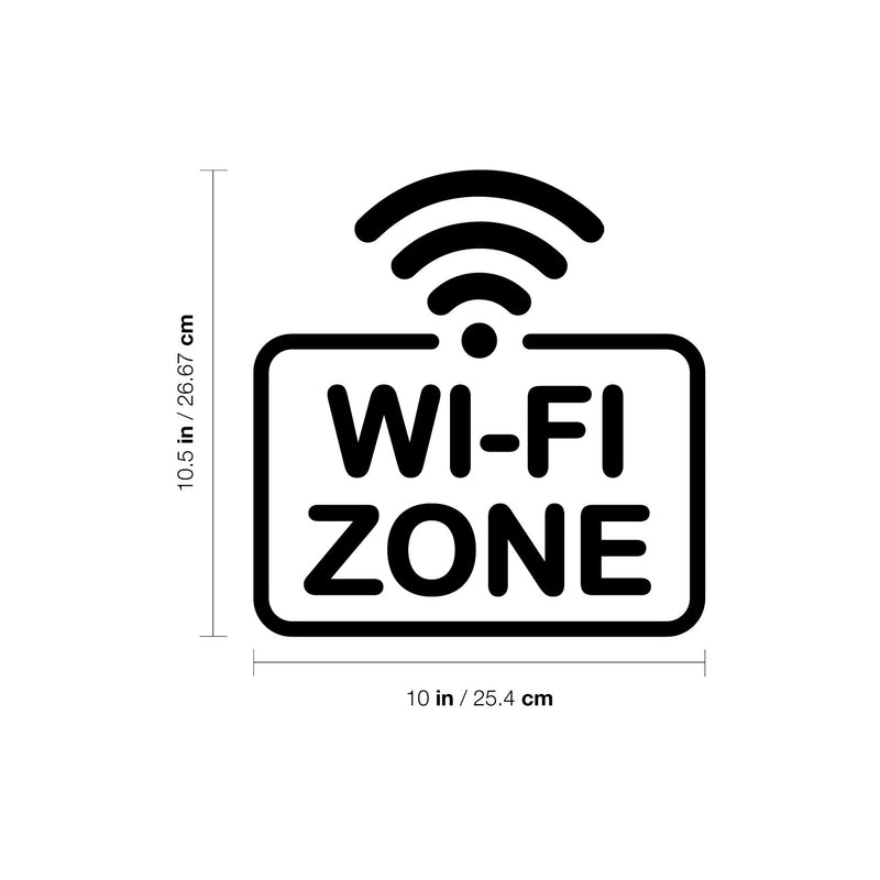 Vinyl Wall Art Decal - Wi-Fi Zone - 10.5" x 10" - Modern Trendy Cool Design Sing Quote Sticker For Home Windows Doors Playroom Gaming Room Office Coffee Shop Storefront Decor 4