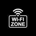 Vinyl Wall Art Decal - Wi-Fi Zone - 10.5" x 10" - Modern Trendy Cool Design Sing Quote Sticker For Home Windows Doors Playroom Gaming Room Office Coffee Shop Storefront Decor 1