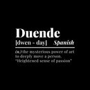 Vinyl Wall Art Decal - Duende Definition - 15" x 11" - Trendy Inspirational Life Quote Sticker For Home Office Bedroom Living Room Store Coffee Shop Decor 1