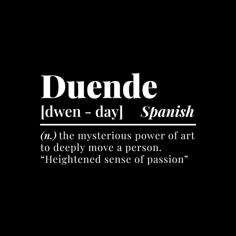 Vinyl Wall Art Decal - Duende Definition - 15" x 11" - Trendy Inspirational Life Quote Sticker For Home Office Bedroom Living Room Store Coffee Shop Decor 1