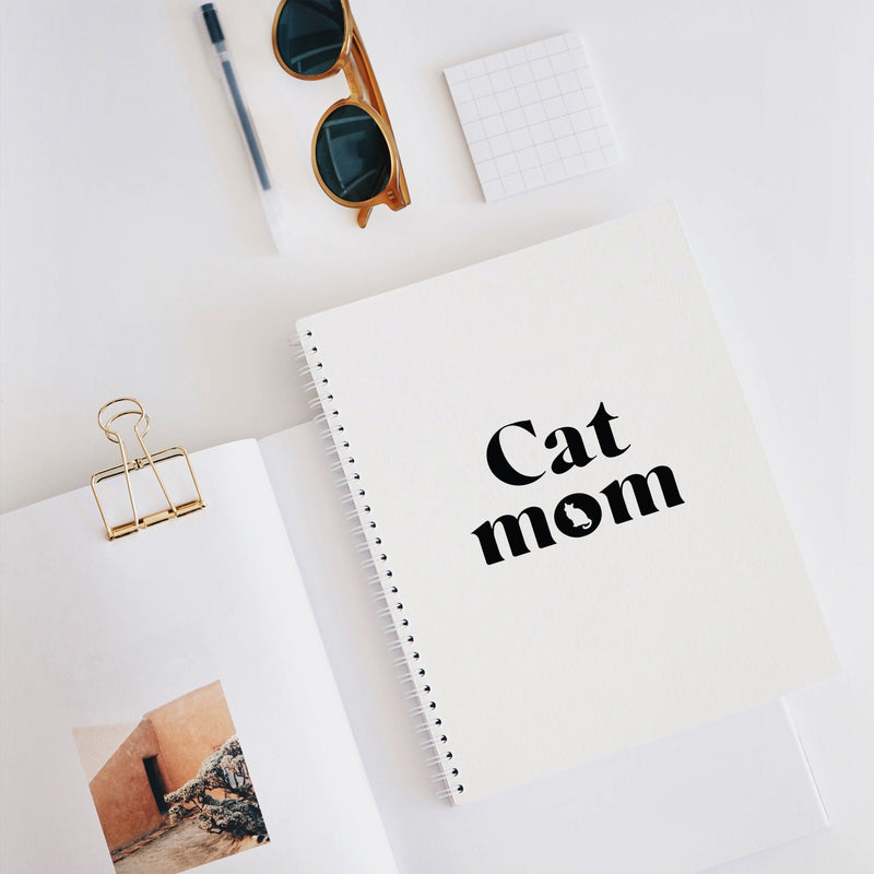 Vinyl Wall Art Decal - Cat Mom - Cute Shapes Icon Pet Mom Quote Bumper Sticker For Car Window Thermos Coffee Mug Luggage Office Notebook Laptop Decor 3