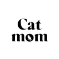 Vinyl Wall Art Decal - Cat Mom - Cute Shapes Icon Pet Mom Quote Bumper Sticker For Car Window Thermos Coffee Mug Luggage Office Notebook Laptop Decor 1