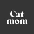 Vinyl Wall Art Decal - Cat Mom - 3" x 5" - Cute Shapes Icon Pet Mom Quote Bumper Sticker For Car Window Thermos Coffee Mug Luggage Office Notebook Laptop Decor 1