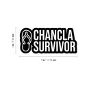 Vinyl Wall Art Decal - Chancla Survivor - Trendy Sarcastic Funny Adult Mexican Joke Quote Sticker For Office Business Store Coffee Shop Bedroom Living Room Spanish Decor 4
