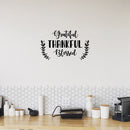Vinyl Wall Art Decal - Grateful Thankful Blessed - 15" x 25" - Modern Inspiring Lovely Fall Season Design Sticker For Home Family Room Playroom Classroom Office Coffee Shop Storefront Decor 2