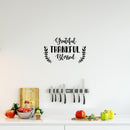Vinyl Wall Art Decal - Grateful Thankful Blessed - 15" x 25" - Modern Inspiring Lovely Fall Season Design Sticker For Home Family Room Playroom Classroom Office Coffee Shop Storefront Decor 3