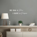 Vinyl Wall Art Decal - He Has A Plan - 10" x 32" - inspirational Modern Lovely Spiritual Quote Sticker For Home Bedroom Living Room Closet Coffee Shop Religious Center Decor 2