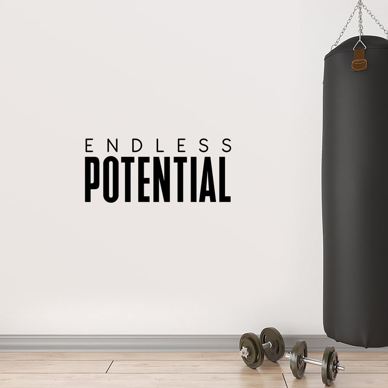 Vinyl Wall Art Decal - Endless Potential - 15. Trendy Motivational Positive Lifestyle Quote Sticker For Home Bedroom School Classroom Office Coffee Shop Gym Fitness Decor 2