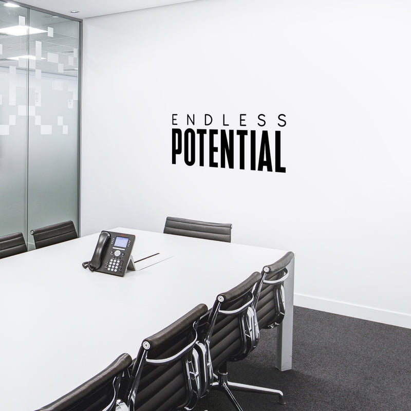 Vinyl Wall Art Decal - Endless Potential - 15.5" x 35" - Trendy Motivational Positive Lifestyle Quote Sticker For Home Bedroom School Classroom Office Coffee Shop Gym Fitness Decor 3