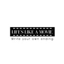 Vinyl Wall Art Decal - Life's Like A Movie Write Your Own Ending - Modern Motivational Optimism Quote Sticker For Home Office Bedroom Living Room Decor 1