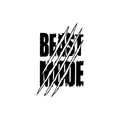 Vinyl Wall Art Decal - Beast Mode - Trendy Motivational Positive Design Healthy Quote Sticker For Office Workout Room Yoga Dance CrossFit Center Gym Fitness Lifestyle Decor 1